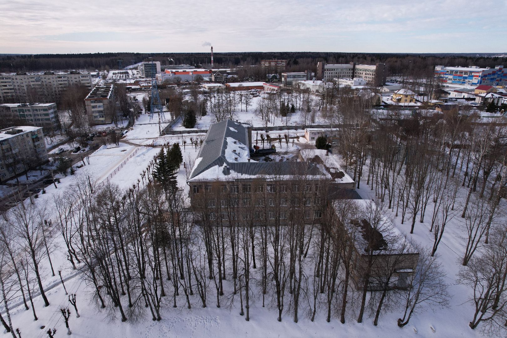 видео с коптера, лицей, солнечногорск,