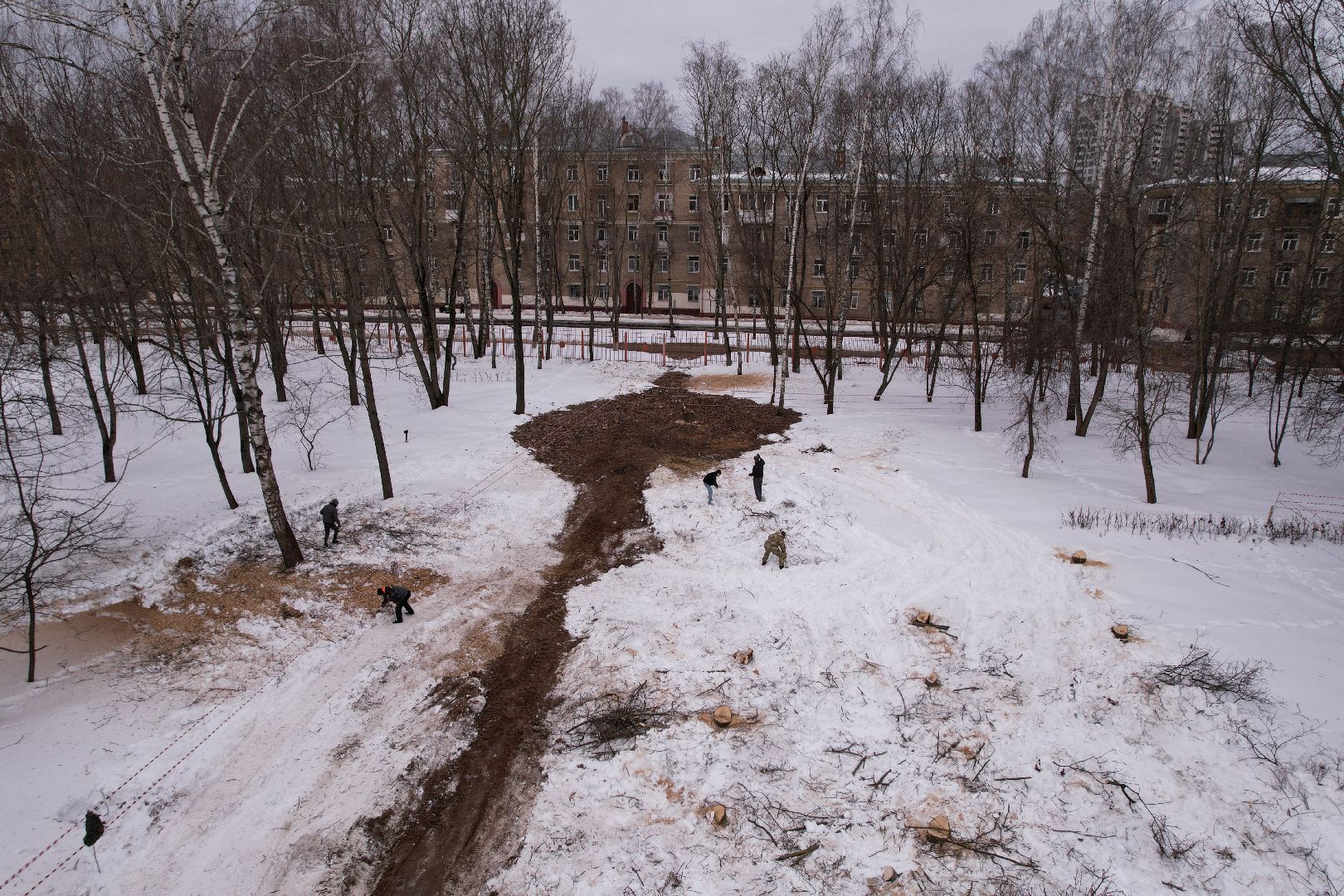 видео с коптера, больница, королёв,
