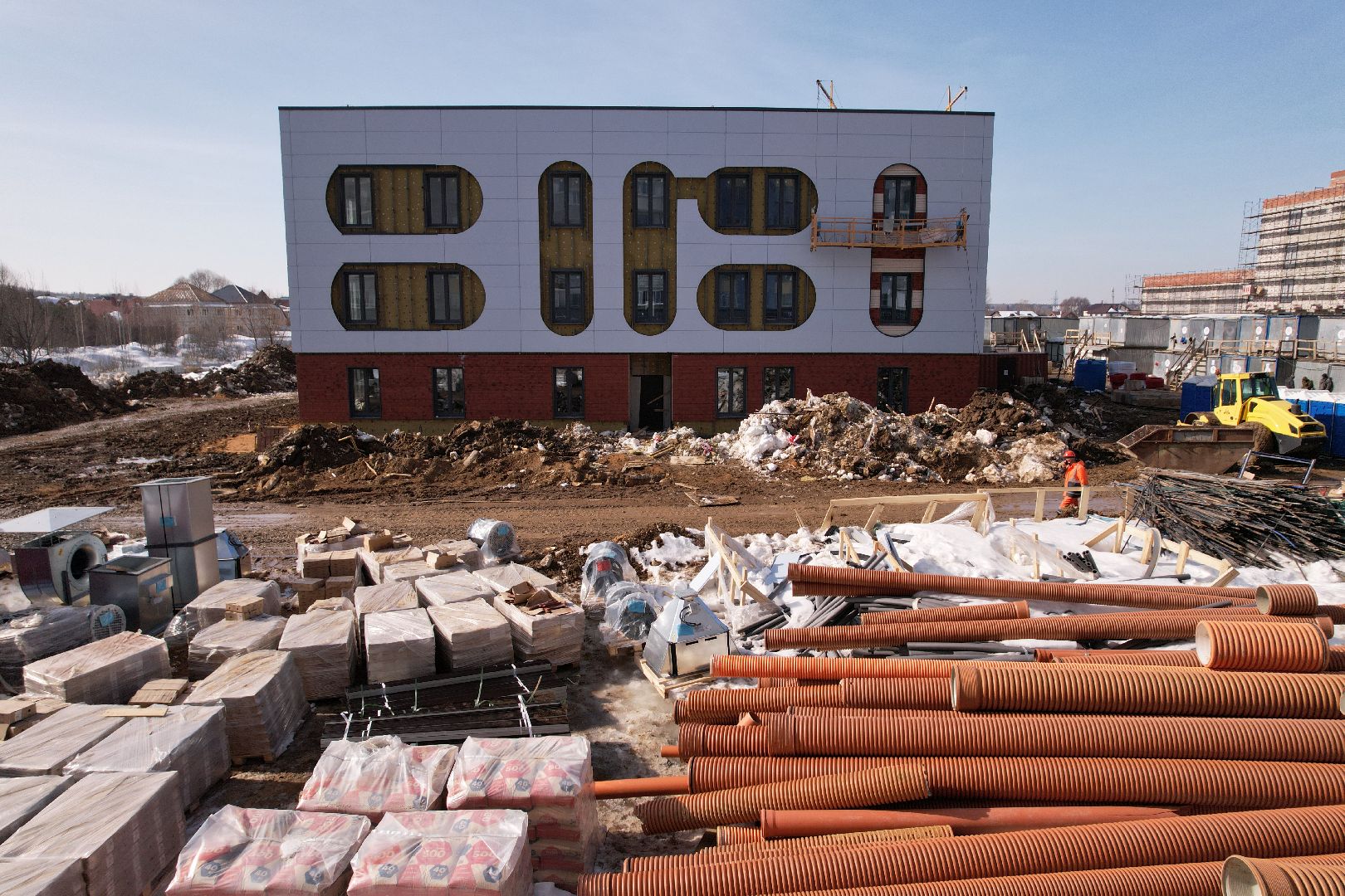 видео с коптера, детский сад, лобня,