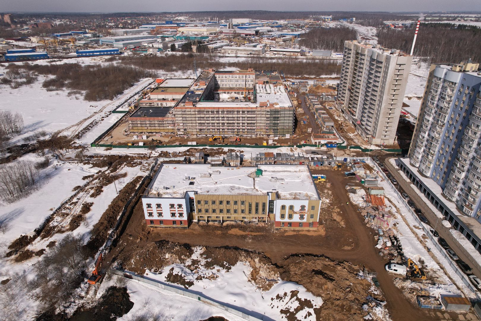 видео с коптера, детский сад, лобня,