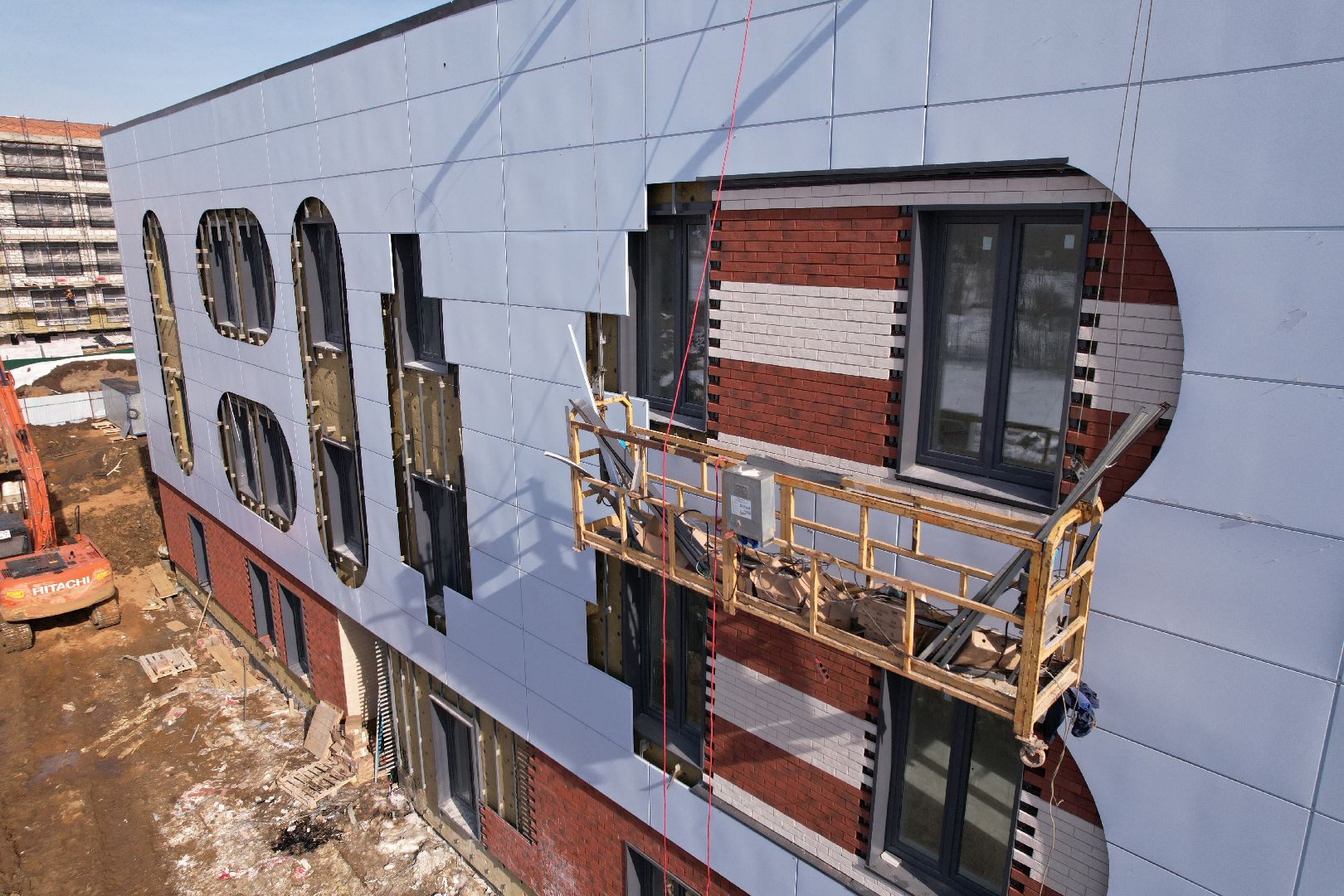 видео с коптера, детский сад, лобня,