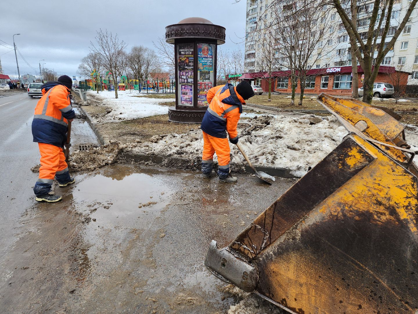 серпухов, подмосковье, уборка города, дороги,