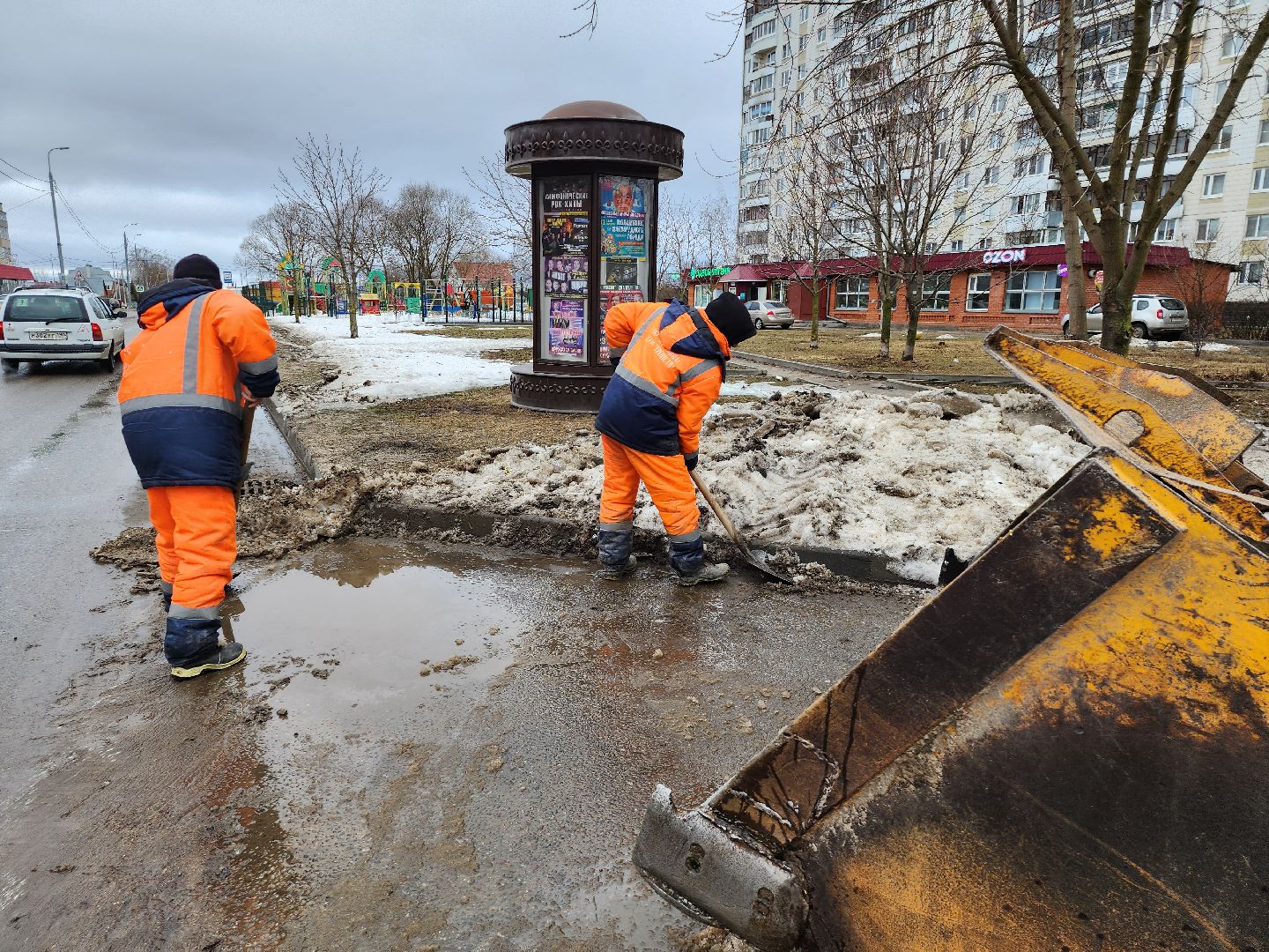 серпухов, подмосковье, уборка города, дороги,