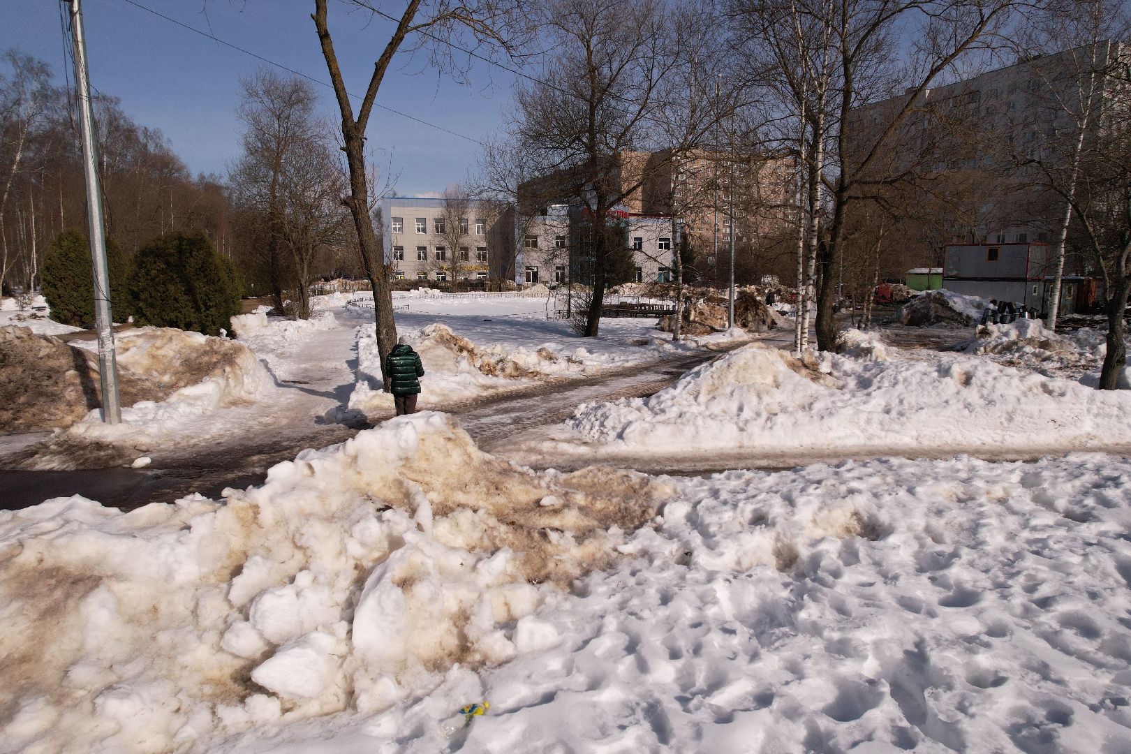 видео с коптера, лобня, парк, благоустройство,