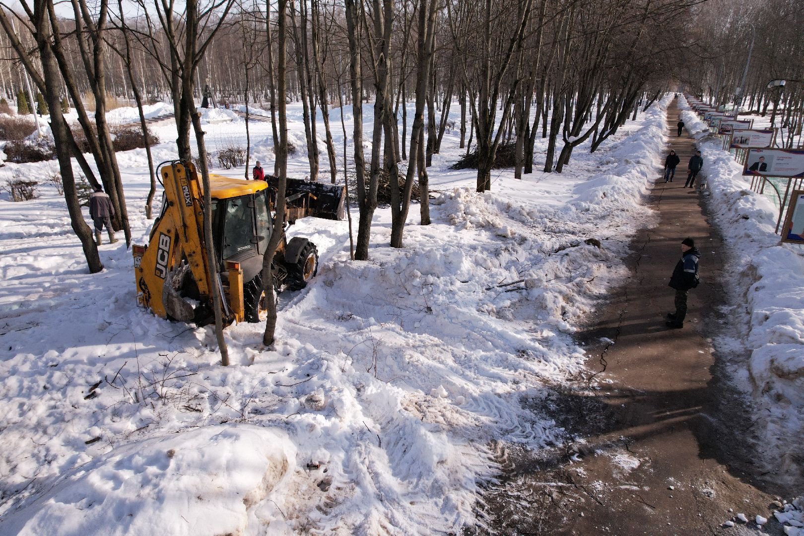 видео с коптера, лобня, парк, благоустройство,