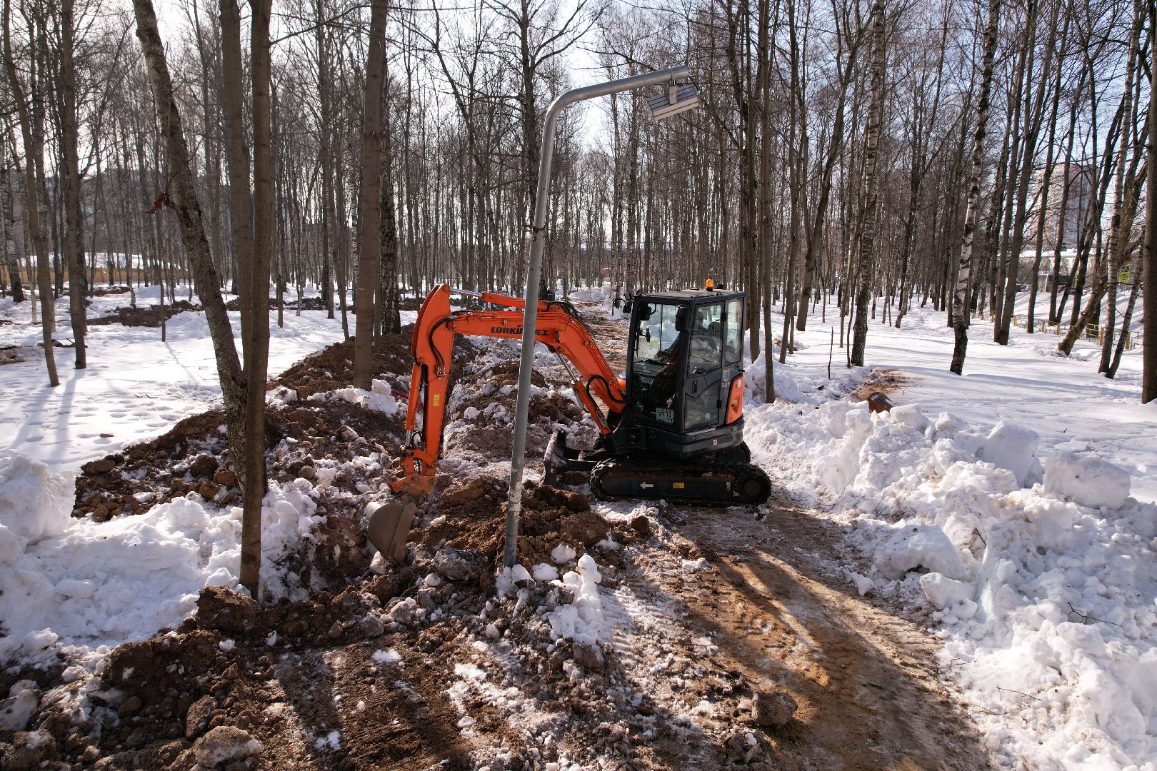 видео с коптера, лобня, парк, благоустройство,