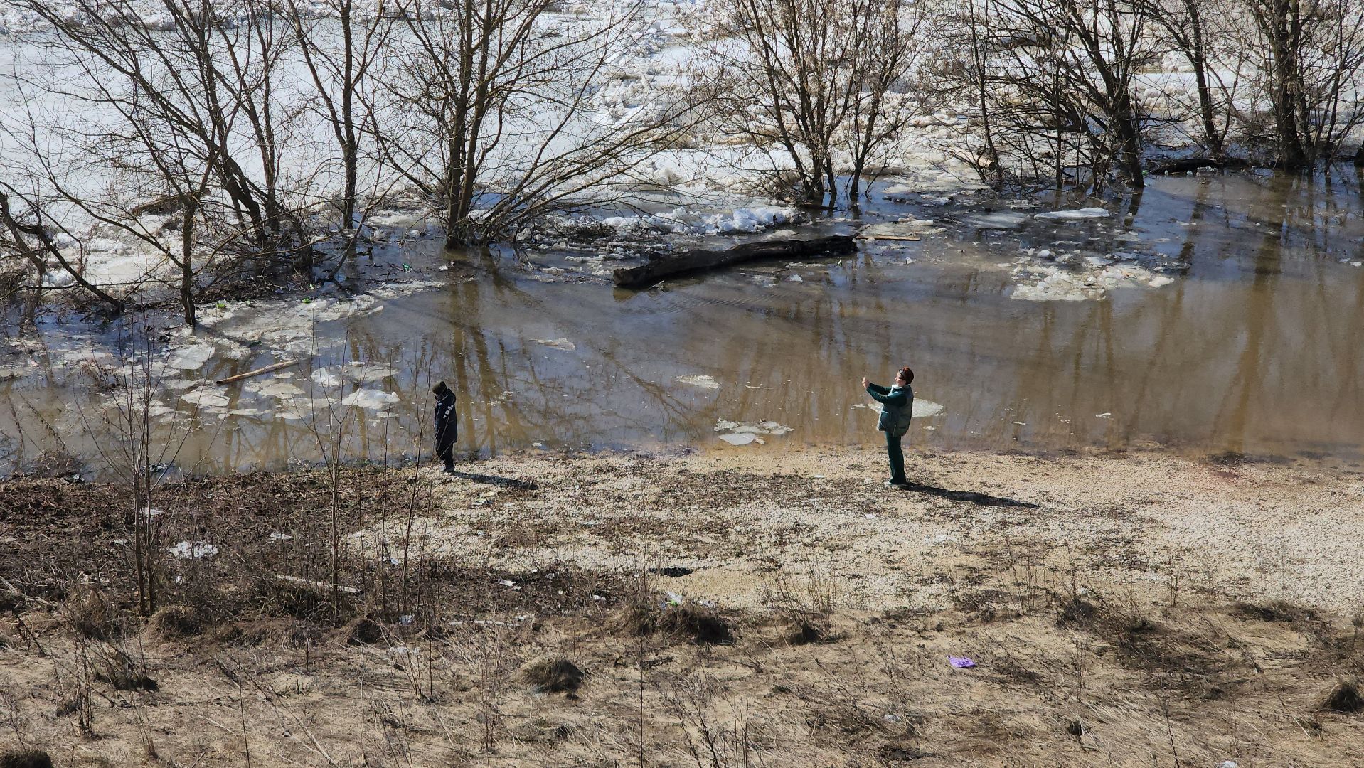 серпухов, подмосковье, паводок, река ока, станция ока, разлив, ледоход,