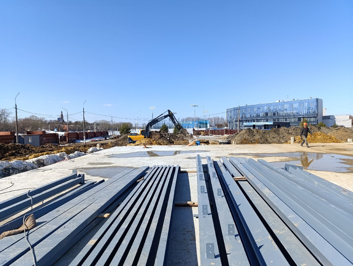 Бронницы, Строительство ФОК, Строительство эллинга,