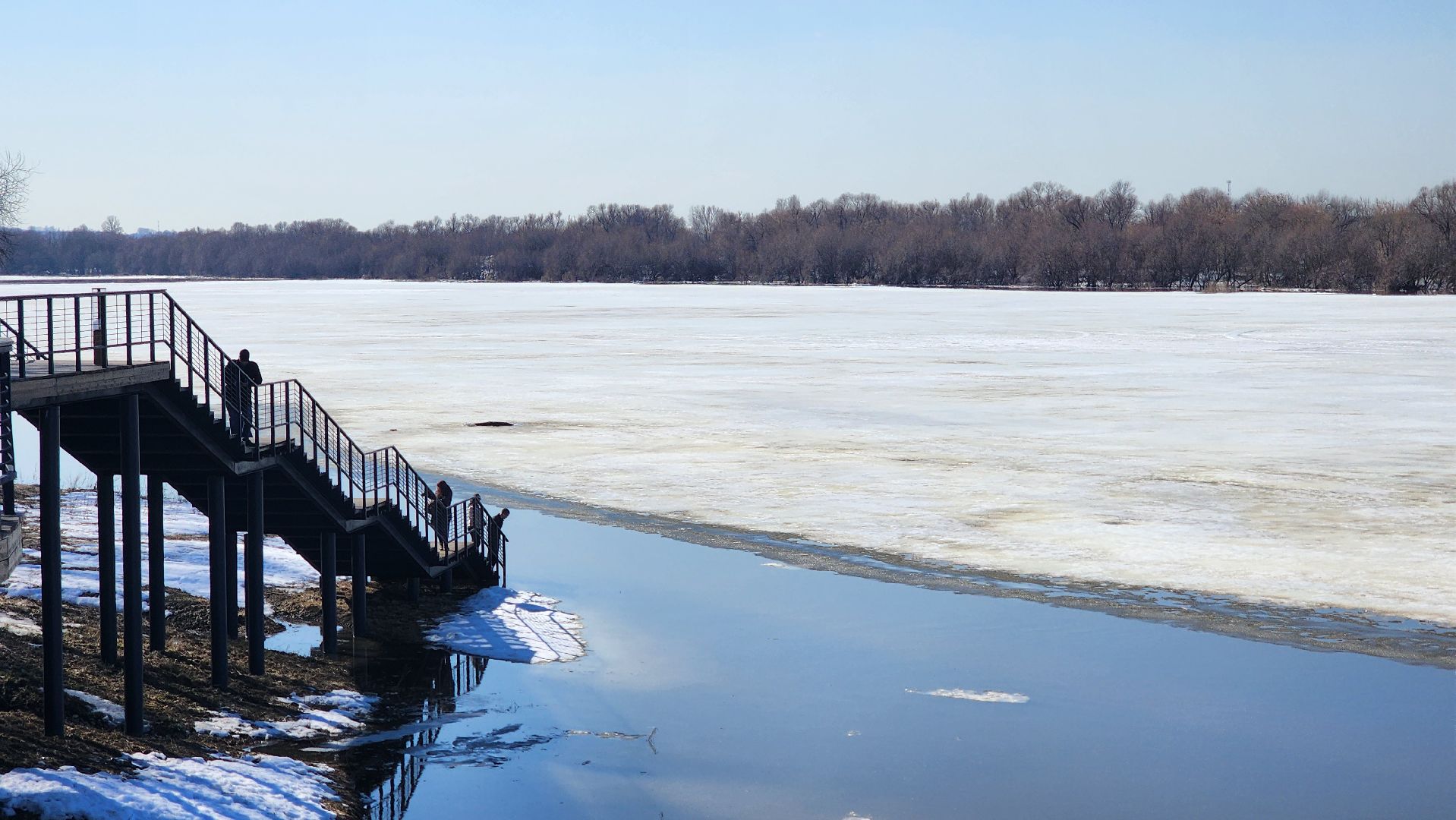 кашира, ока, набережная, ледоход, паводок, начало паводка,