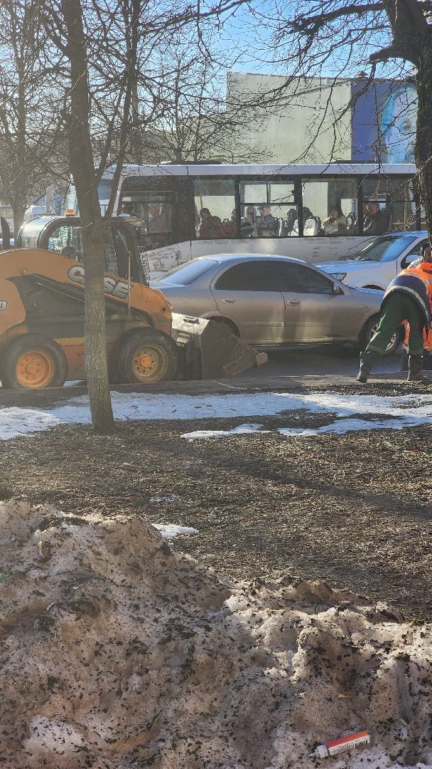 долгопрудный, субботник, Дирижабельная, дорожные службы, остановки,