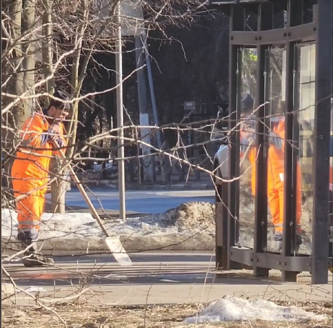 долгопрудный, субботник, Дирижабельная, дорожные службы, остановки,