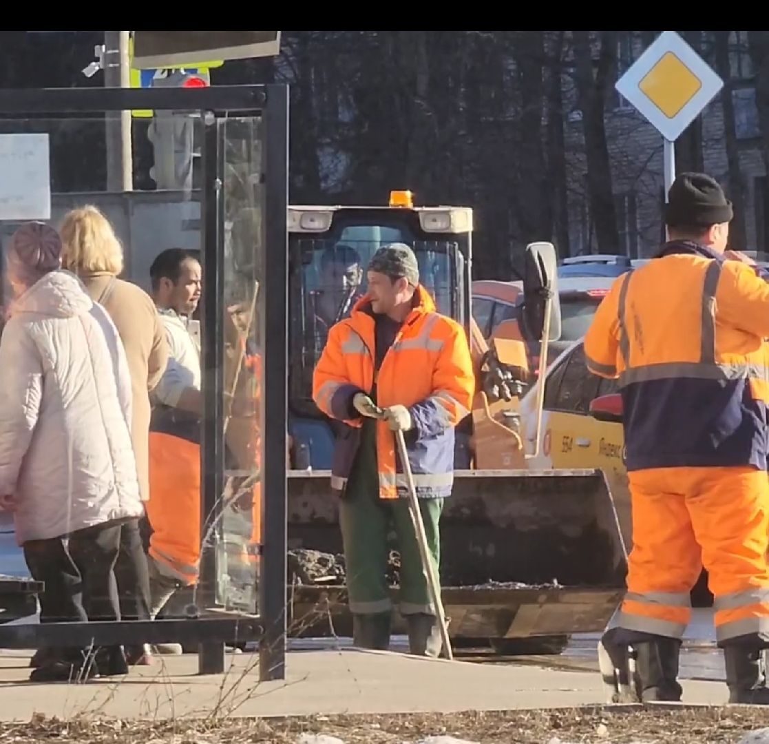 долгопрудный, субботник, Дирижабельная, дорожные службы, остановки,