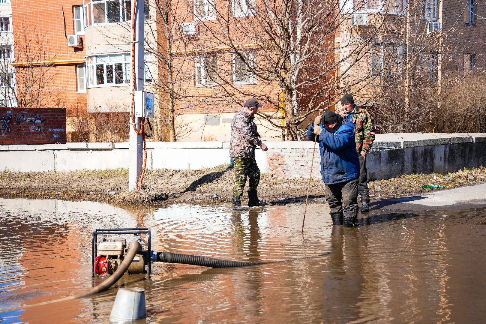 борьба с паводком, Шатура, Большая Шатура, паводок,