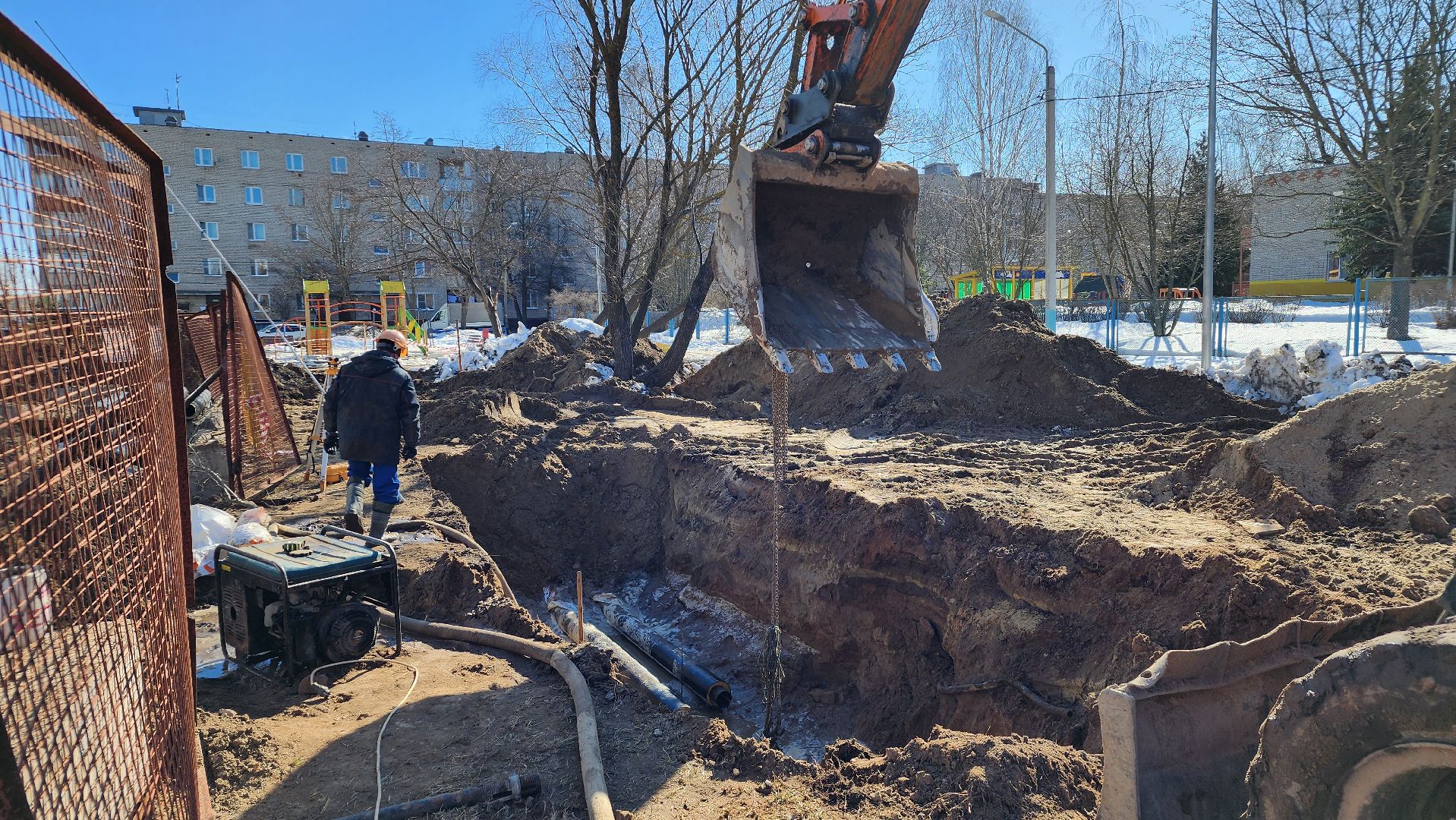 строительство, теплотрасса, поликлиника, жкх, медицина, Лосино-Петровский,