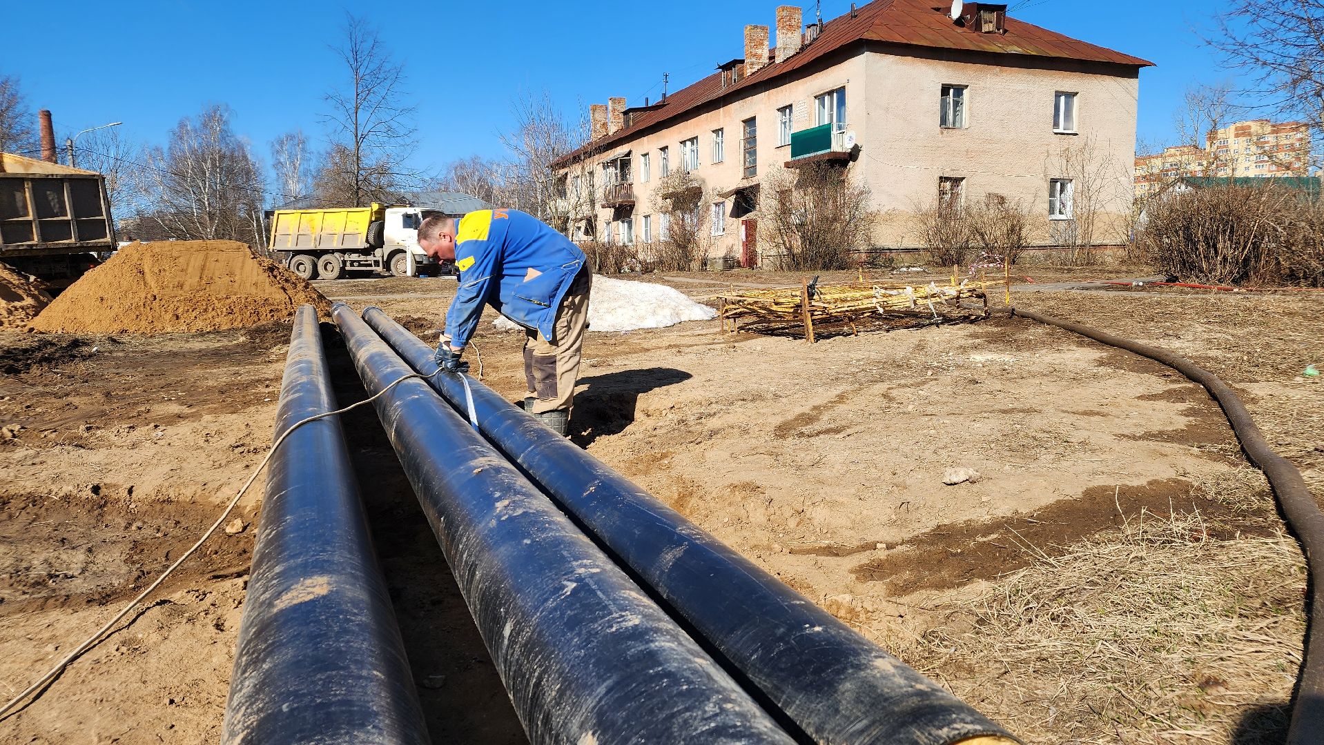 строительство, теплотрасса, поликлиника, жкх, медицина, Лосино-Петровский,