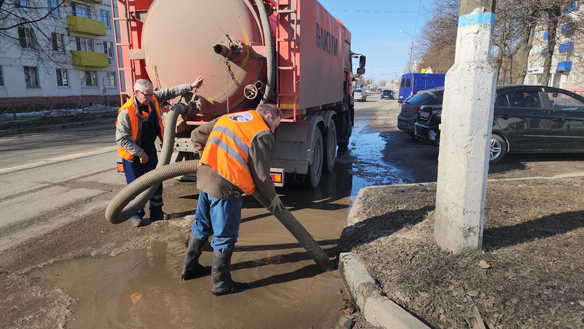 шатура, жкх, жкх и благоустройство, жкх подмосковье, откачка луж, лужа,