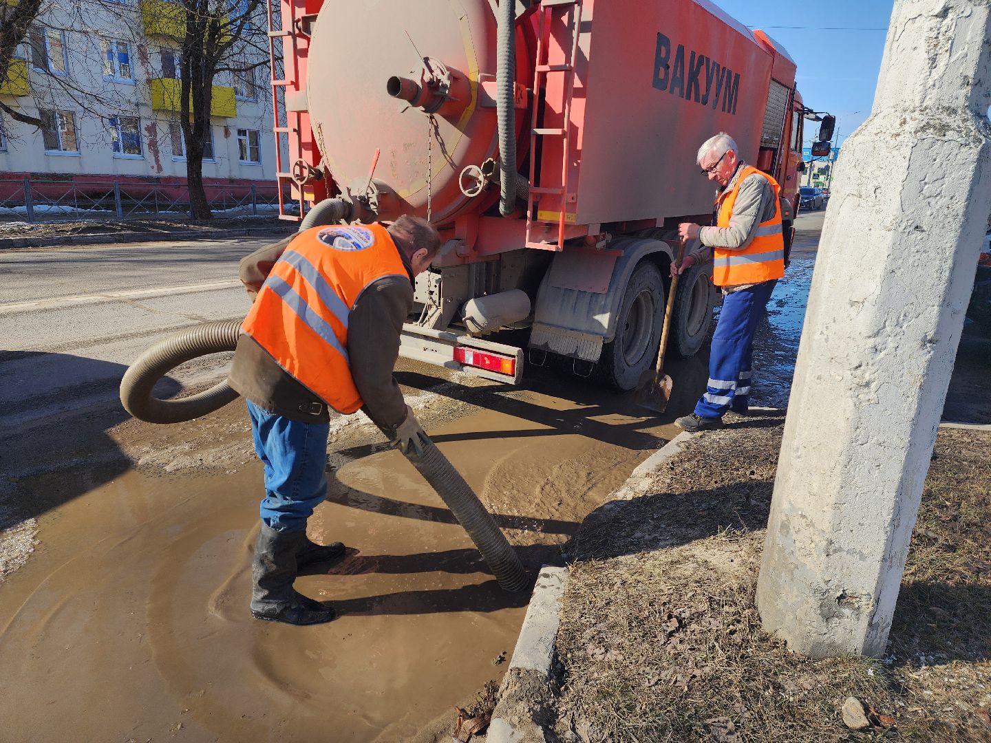 шатура, жкх, жкх и благоустройство, жкх подмосковье, откачка луж, лужа,