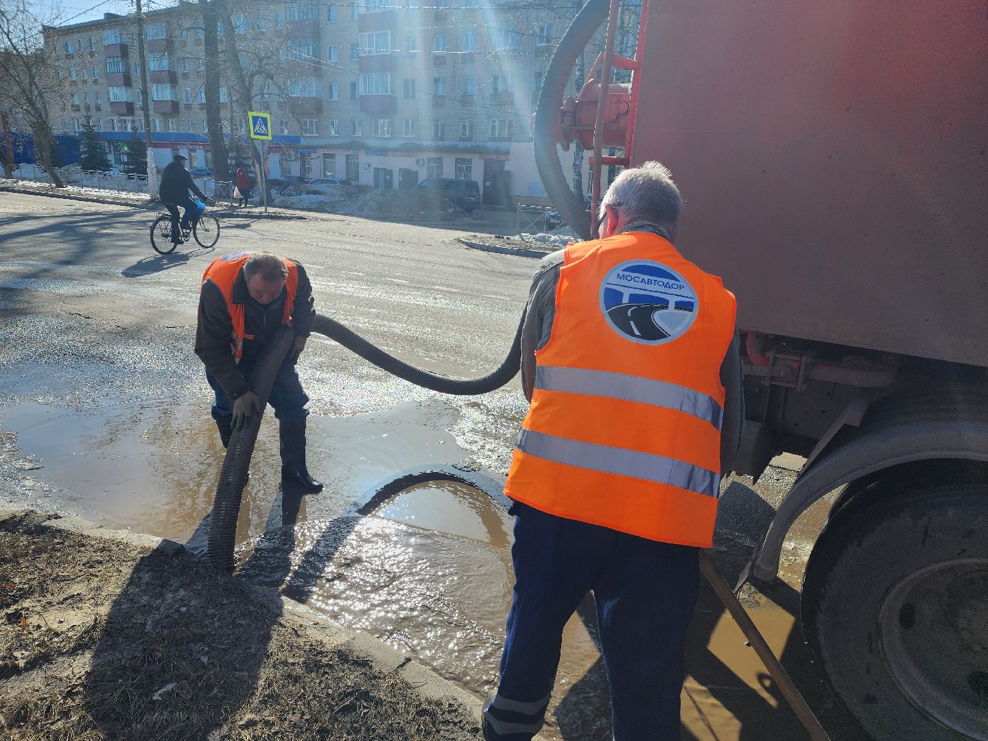 шатура, жкх, жкх и благоустройство, жкх подмосковье, откачка луж, лужа,
