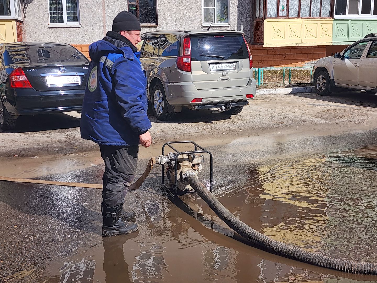 шатура, жкх, жкх и благоустройство, жкх подмосковье, откачка луж, лужа,