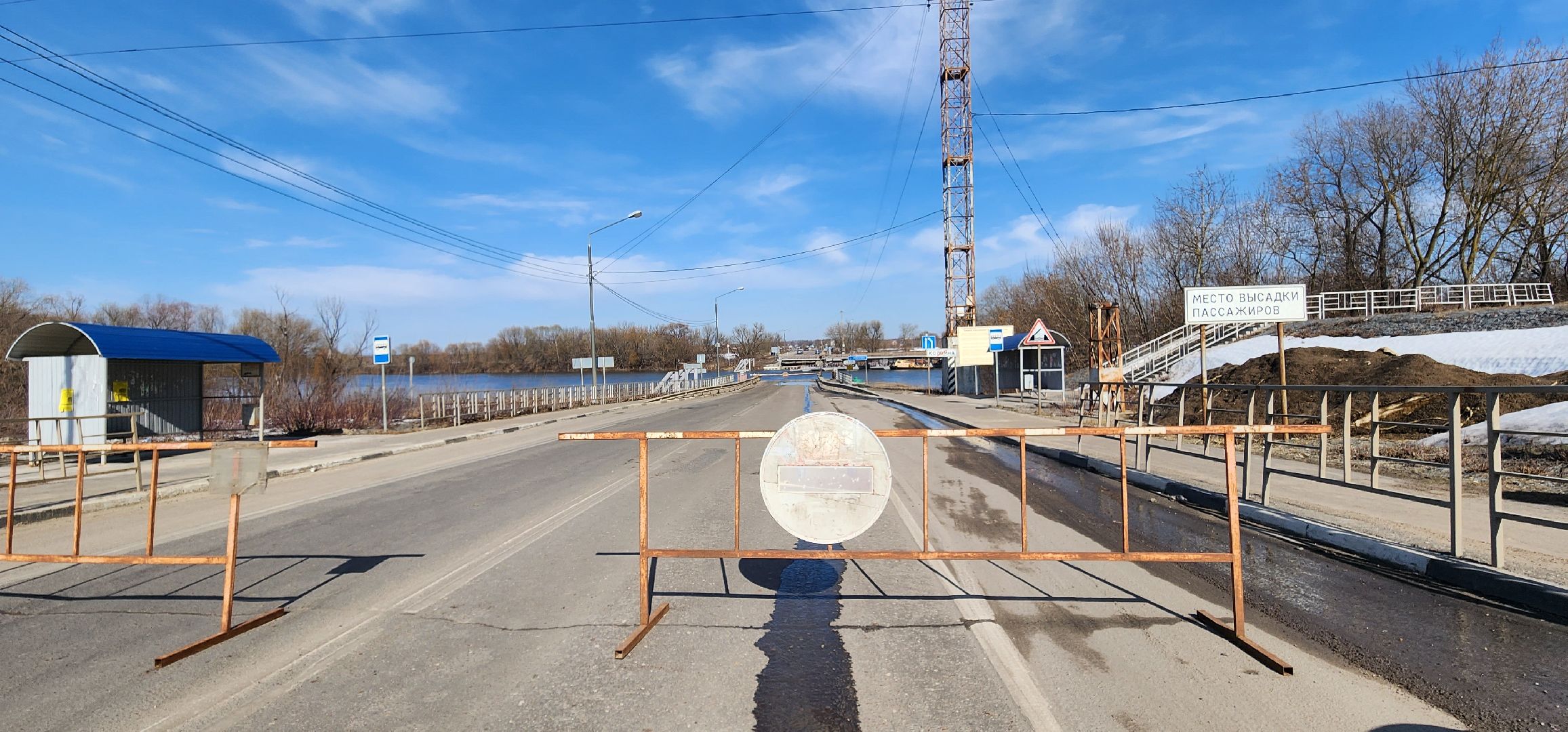 Коломна, паводок, мост,