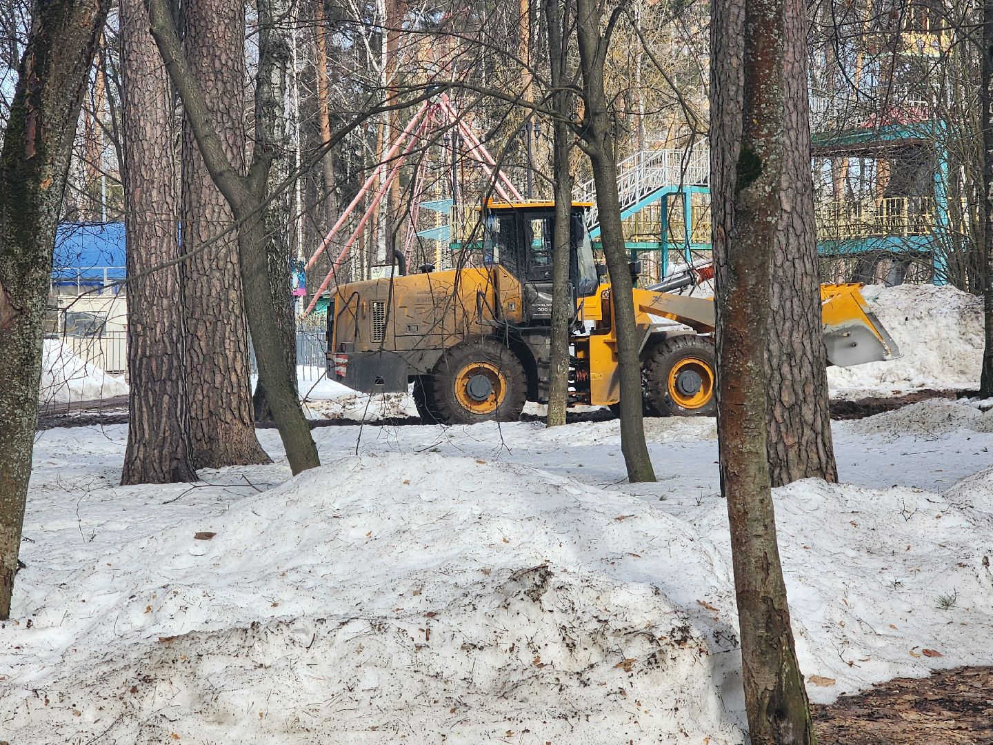 ногинск, парки подмосковья, уборка снега, жкх,