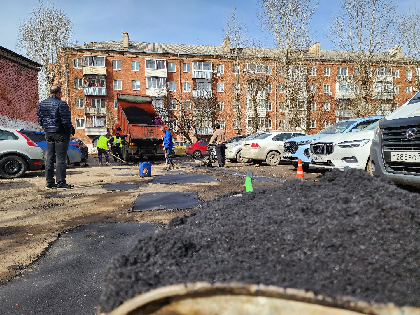 Подольск, дороги, ямочный ремонт, асфальт,