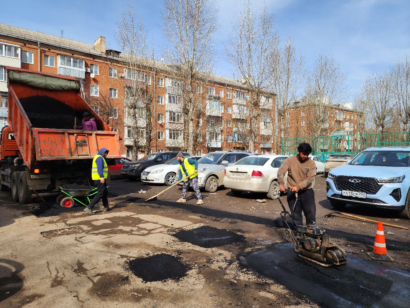 Подольск, дороги, ямочный ремонт, асфальт,