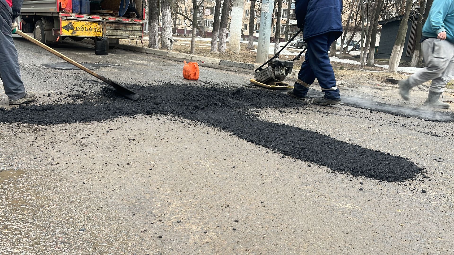 ремонт дорог, ремонт дороги, ямочный ремонт, ямы,