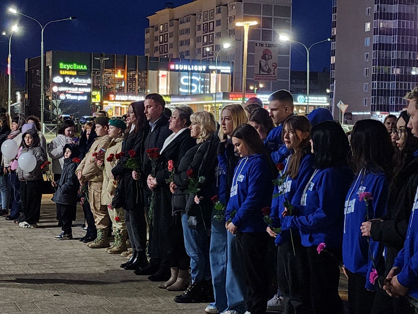 теракт, теракт в крокус сити холле, журавли, акция журавли, память о погибших, память погибших, руза скорбит, Руза,