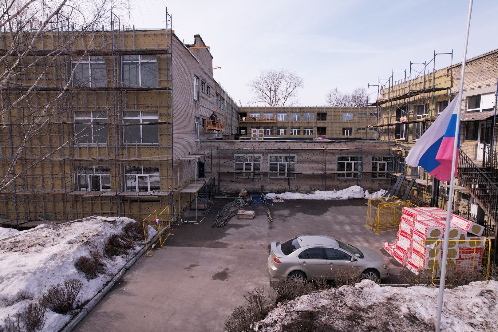 видео с коптера, школа, щёлково,