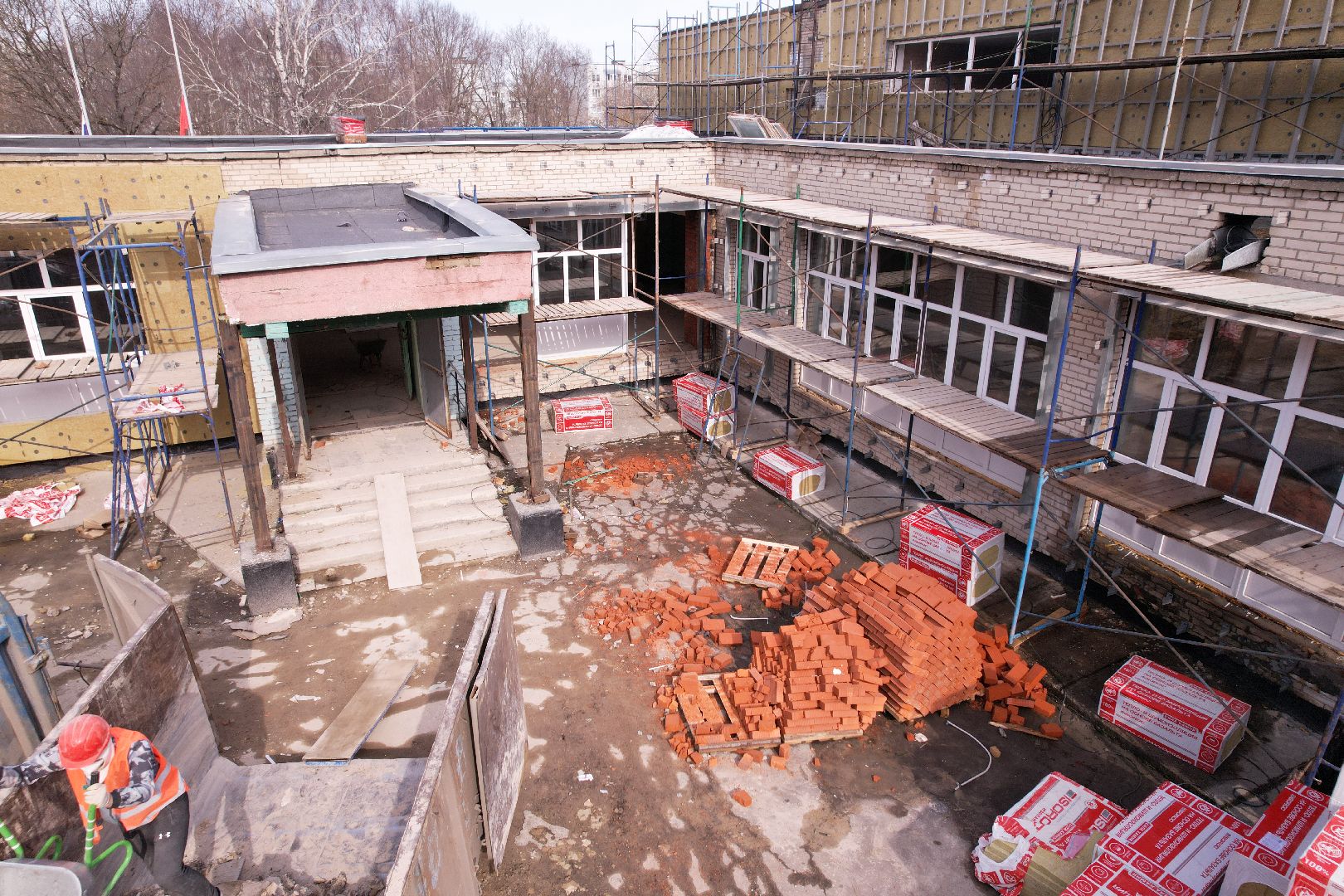 видео с коптера, школа, щёлково,