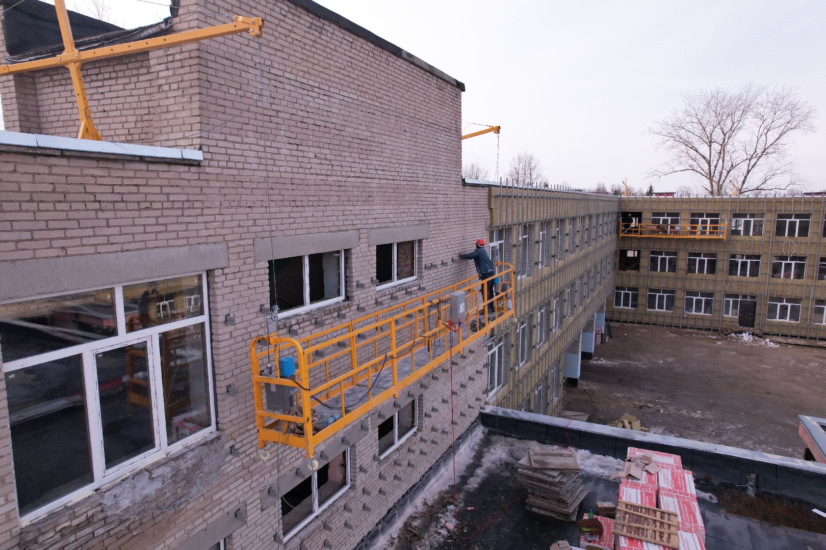 видео с коптера, школа, щёлково,