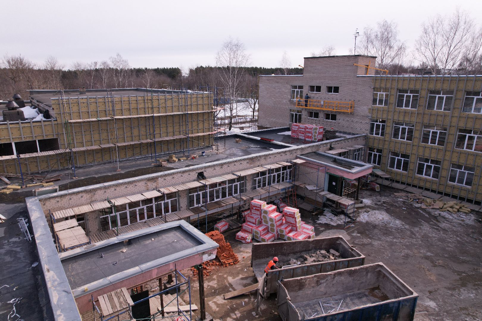 видео с коптера, школа, щёлково,