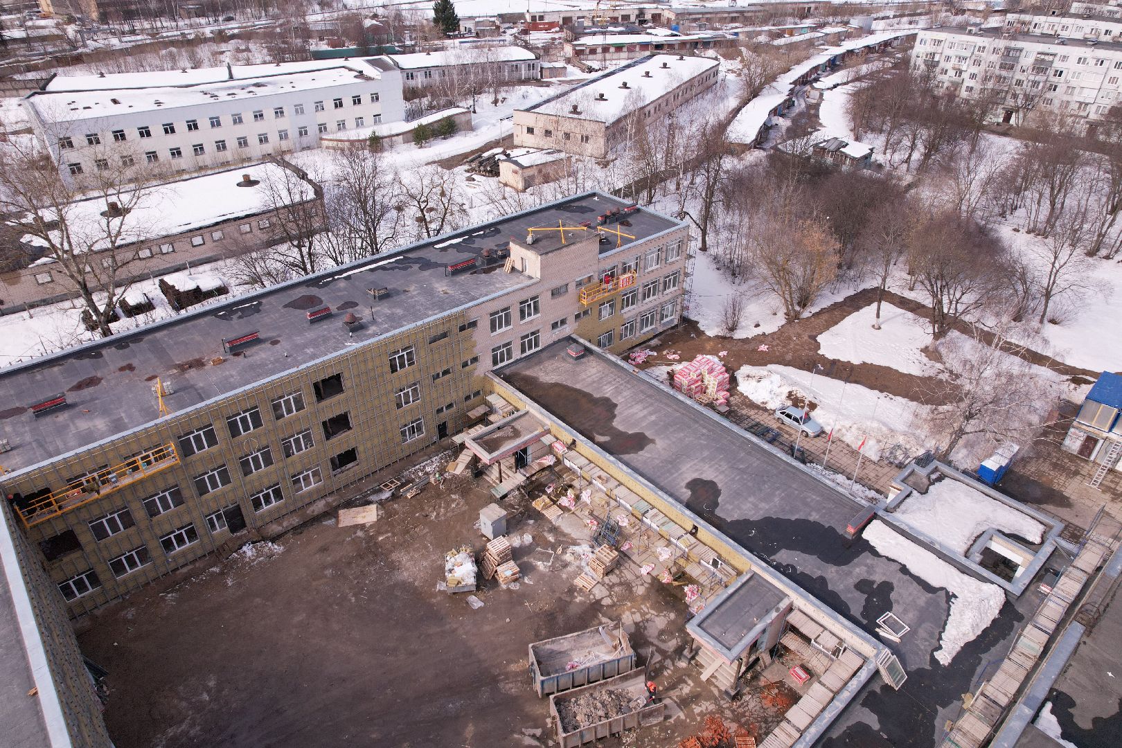 видео с коптера, школа, щёлково,