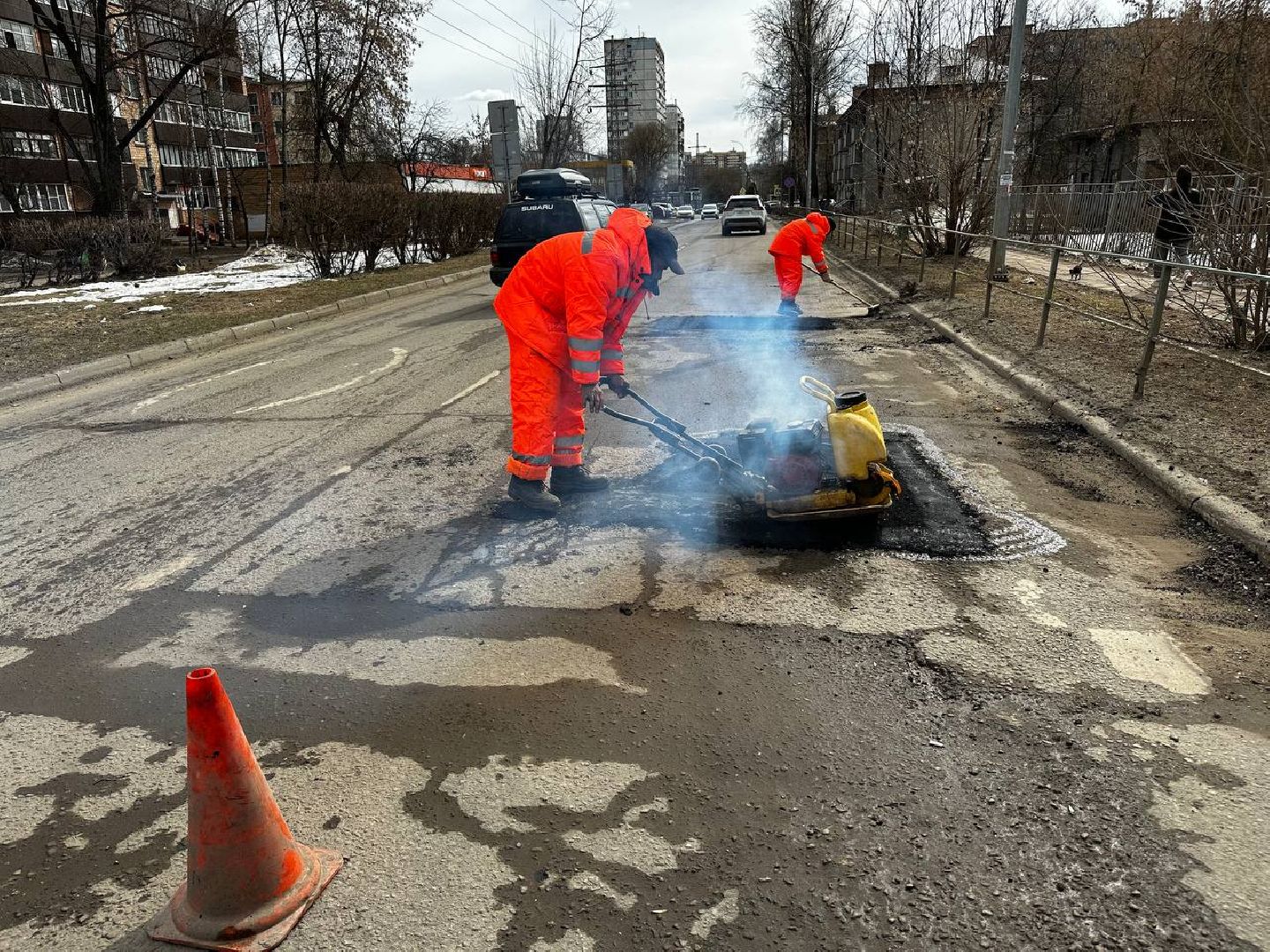 дороги подмосковья, Ремонт, ямы, ямочный ремонт,