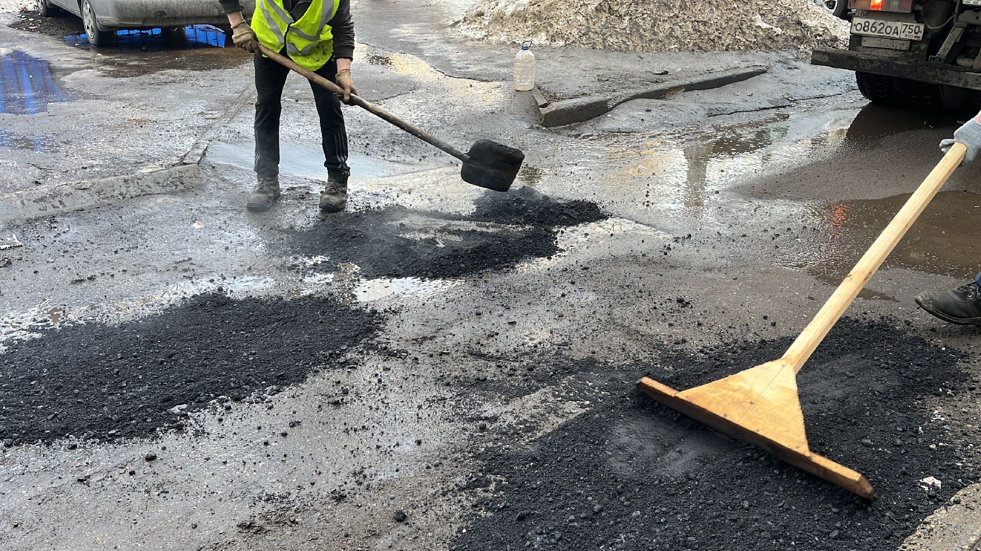 ремонт дорог, ремонт дороги, ямочный ремонт,