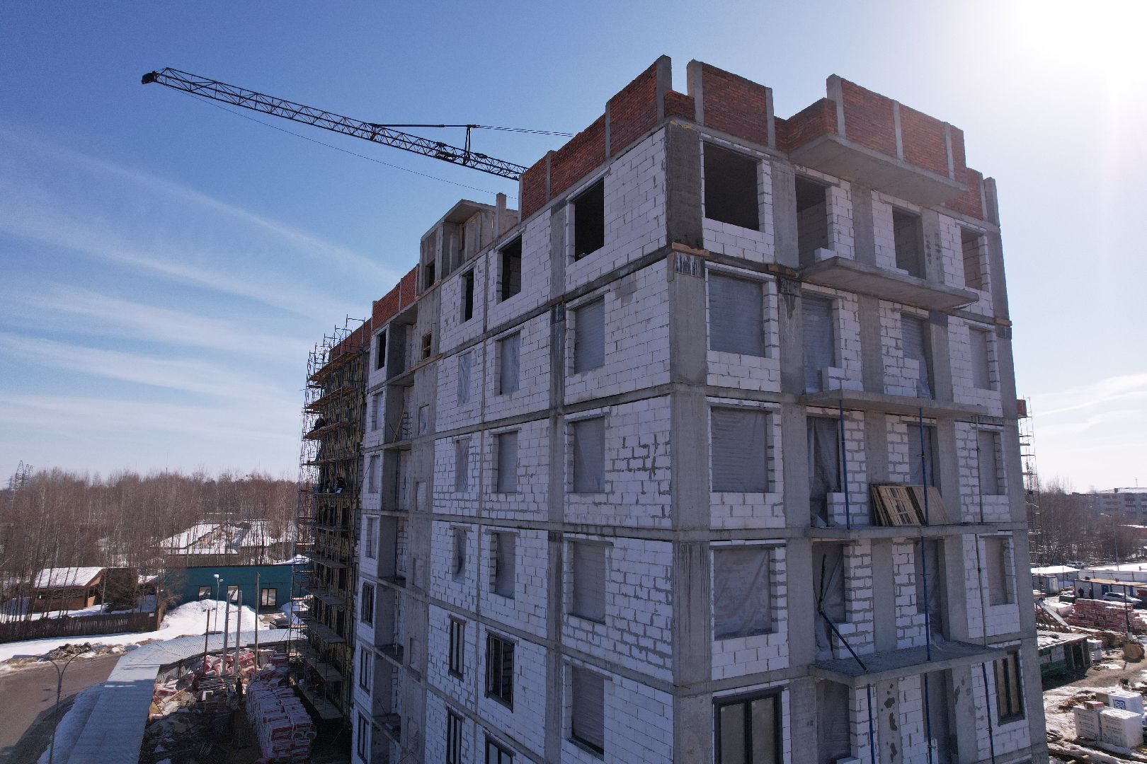 шатура, видео с коптера, строительство, расселение аварийного жилья,