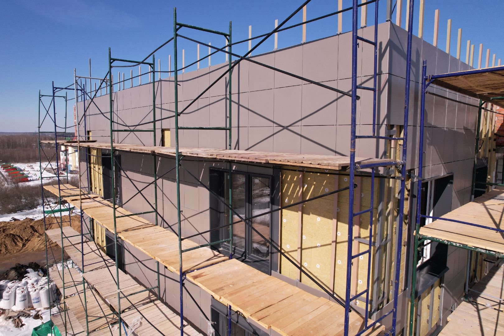 шатура, видео с коптера, строительство, расселение аварийного жилья,