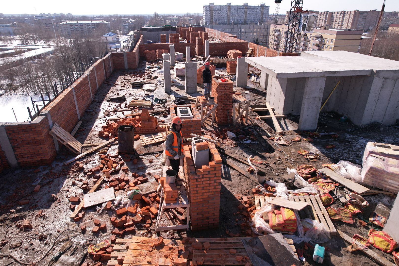 шатура, видео с коптера, строительство, расселение аварийного жилья,