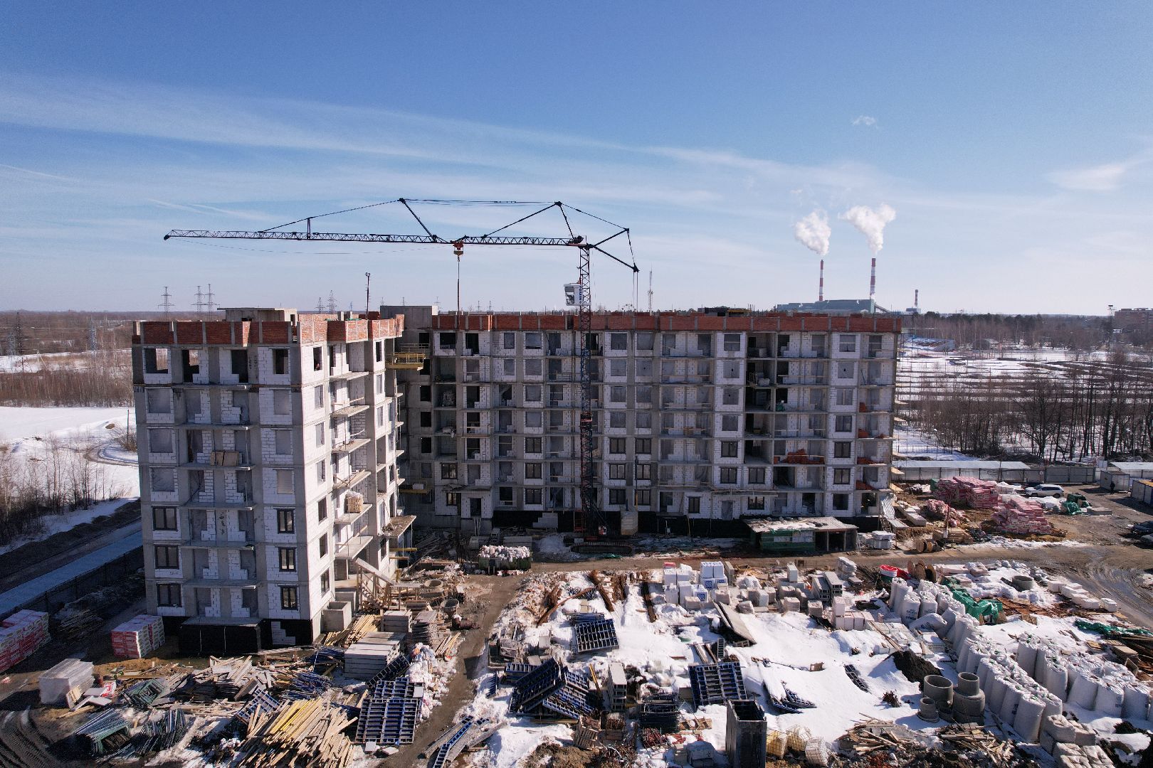 шатура, видео с коптера, строительство, расселение аварийного жилья,