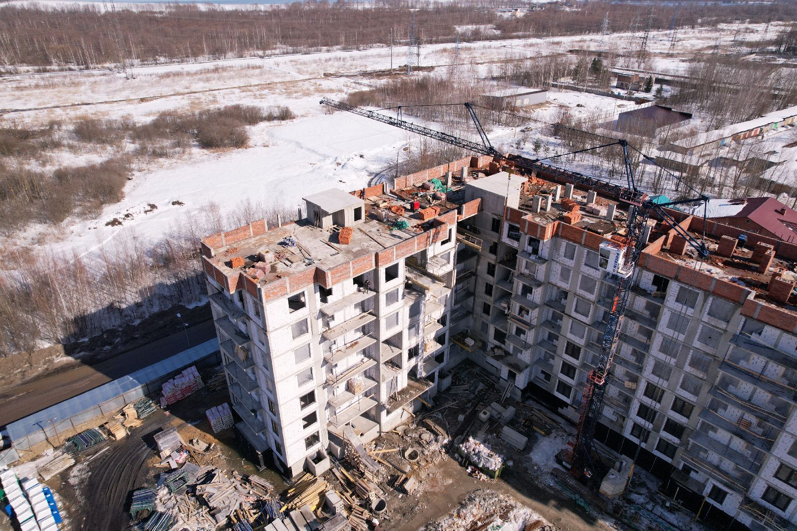 шатура, видео с коптера, строительство, расселение аварийного жилья,