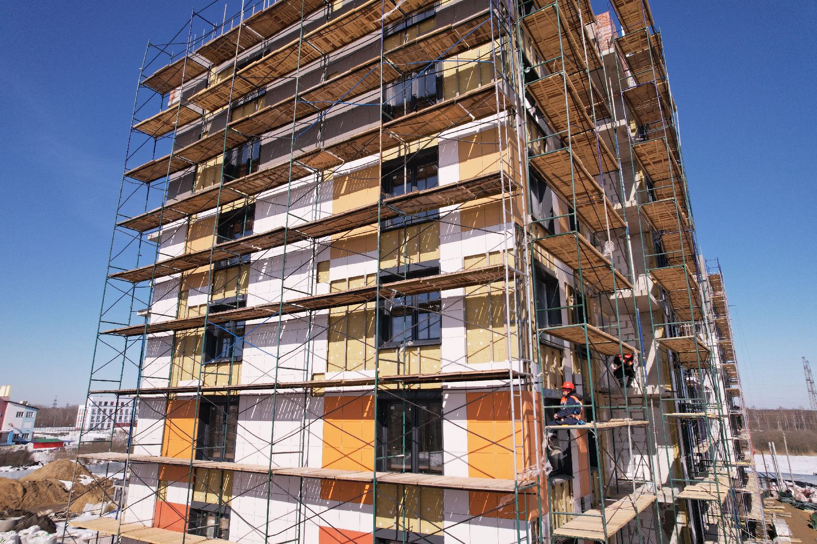 шатура, видео с коптера, строительство, расселение аварийного жилья,