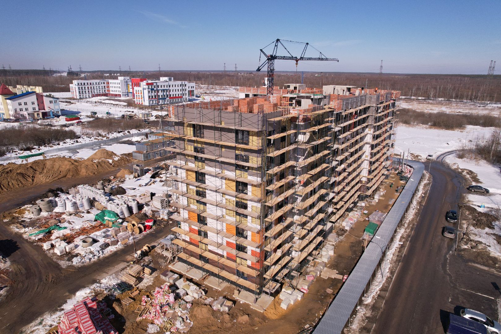 шатура, видео с коптера, строительство, расселение аварийного жилья,