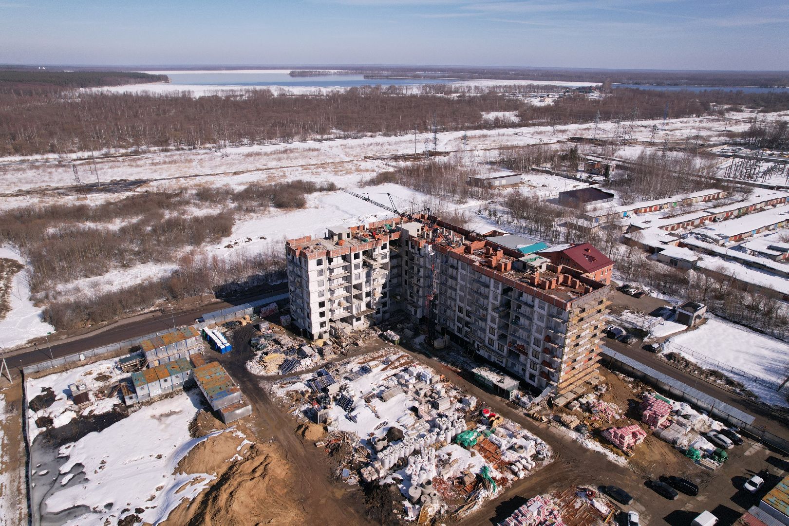 шатура, видео с коптера, строительство, расселение аварийного жилья,