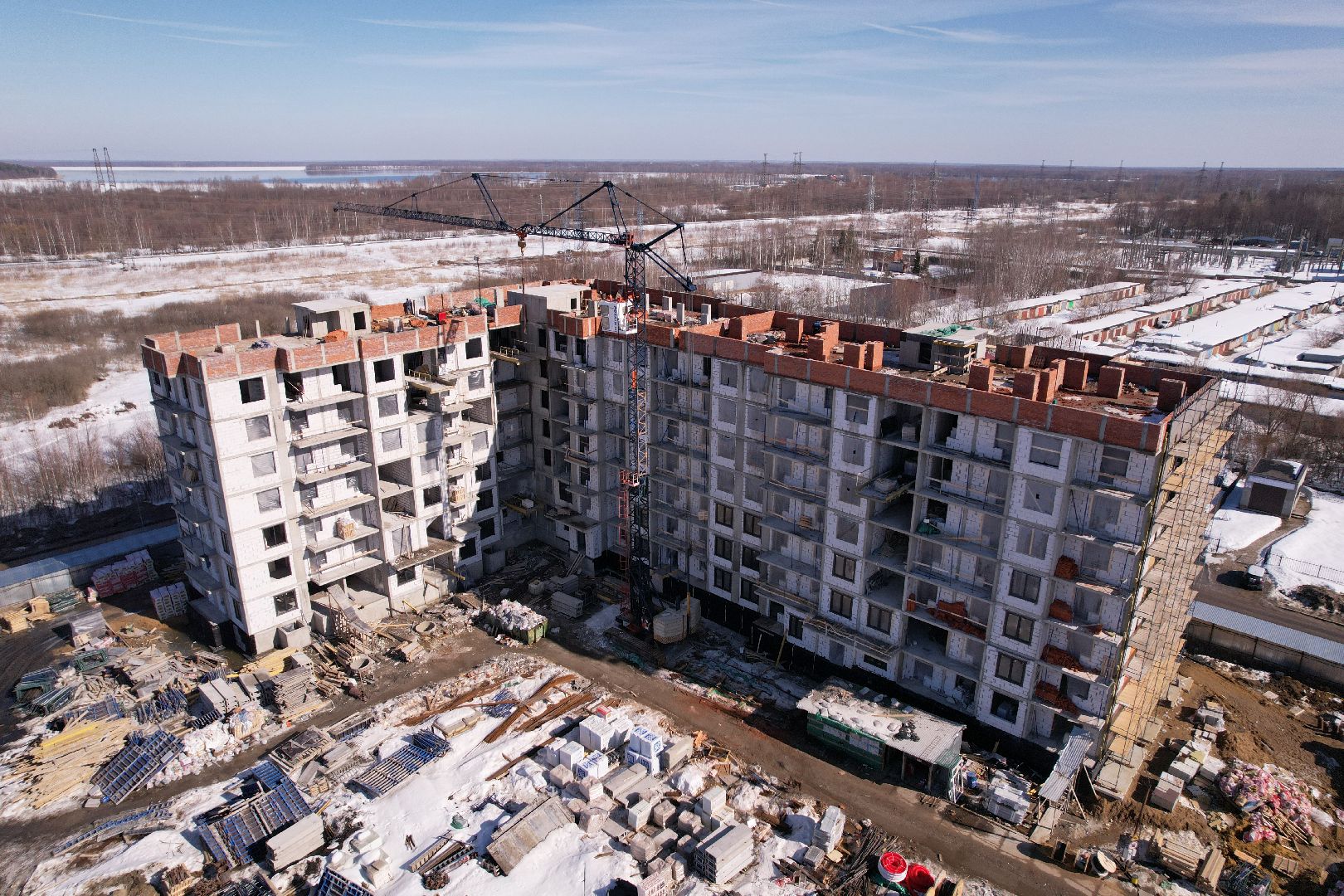 шатура, видео с коптера, строительство, расселение аварийного жилья,
