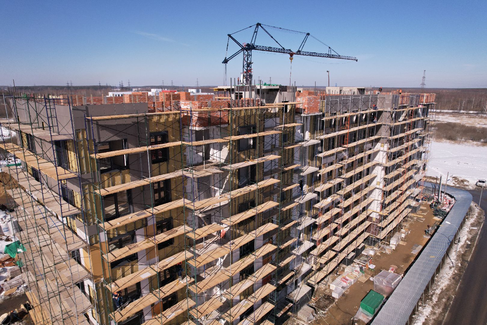 шатура, видео с коптера, строительство, расселение аварийного жилья,