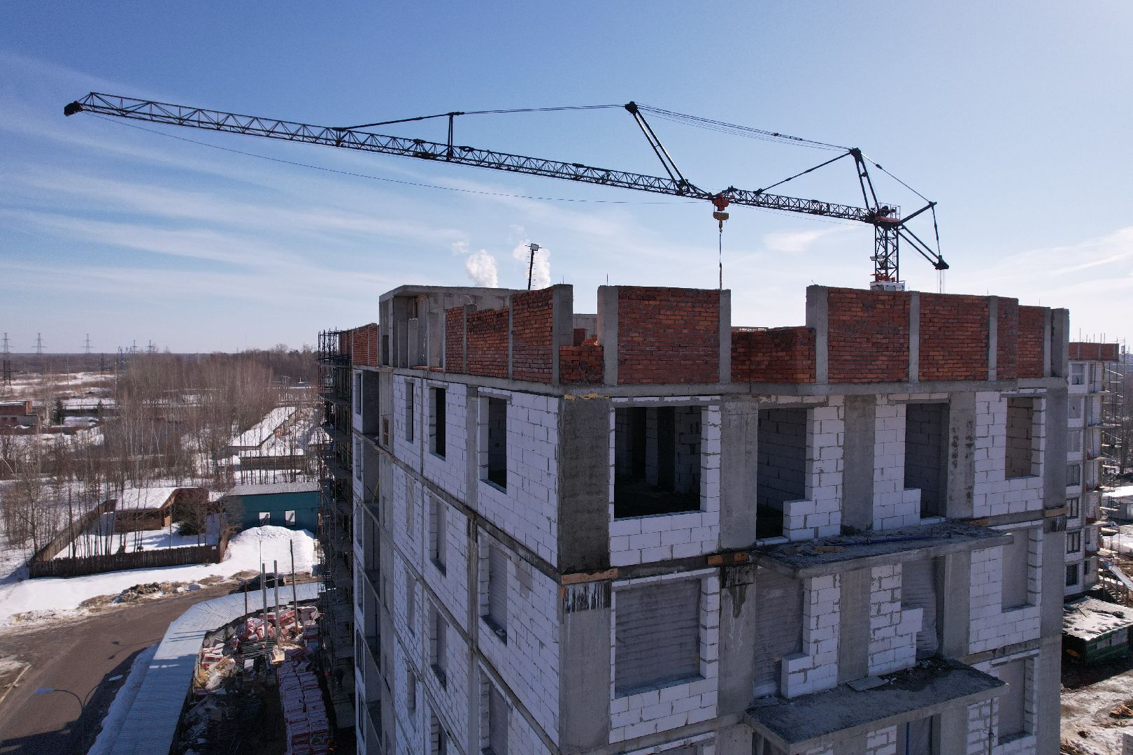 шатура, видео с коптера, строительство, расселение аварийного жилья,