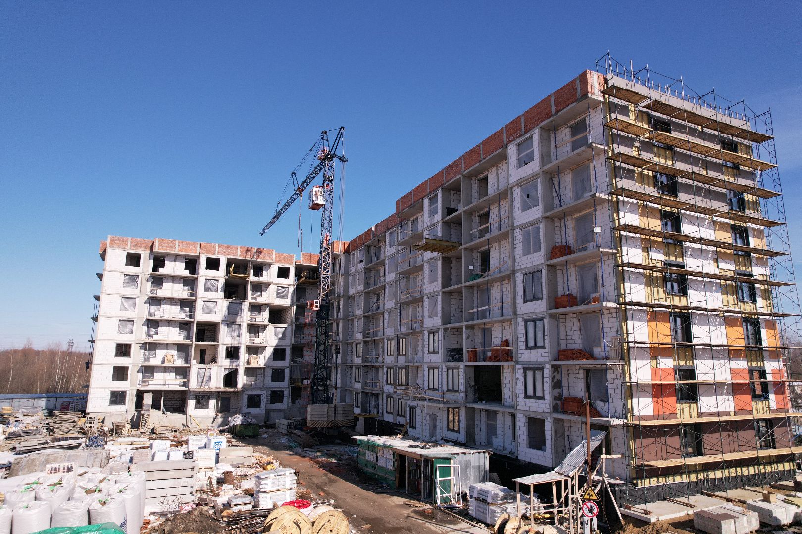 шатура, видео с коптера, строительство, расселение аварийного жилья,