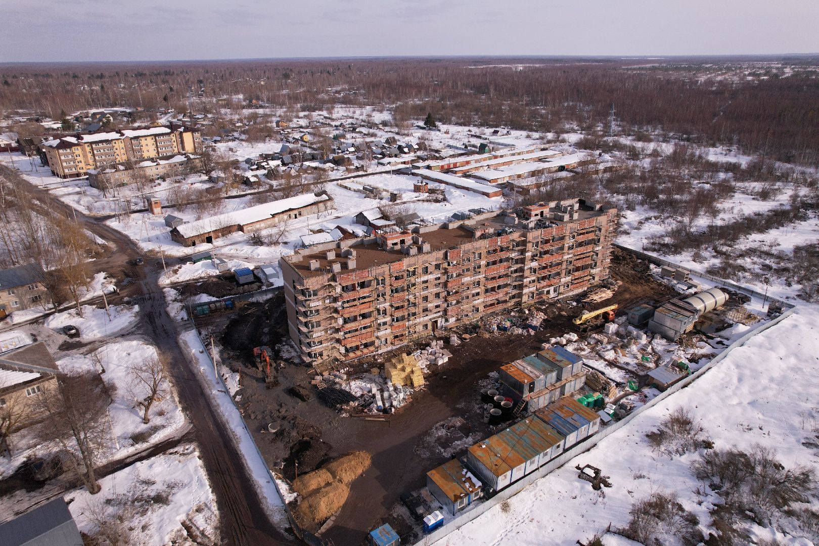 видео с коптера, шатура, расселение аварийного жилья, строительство,