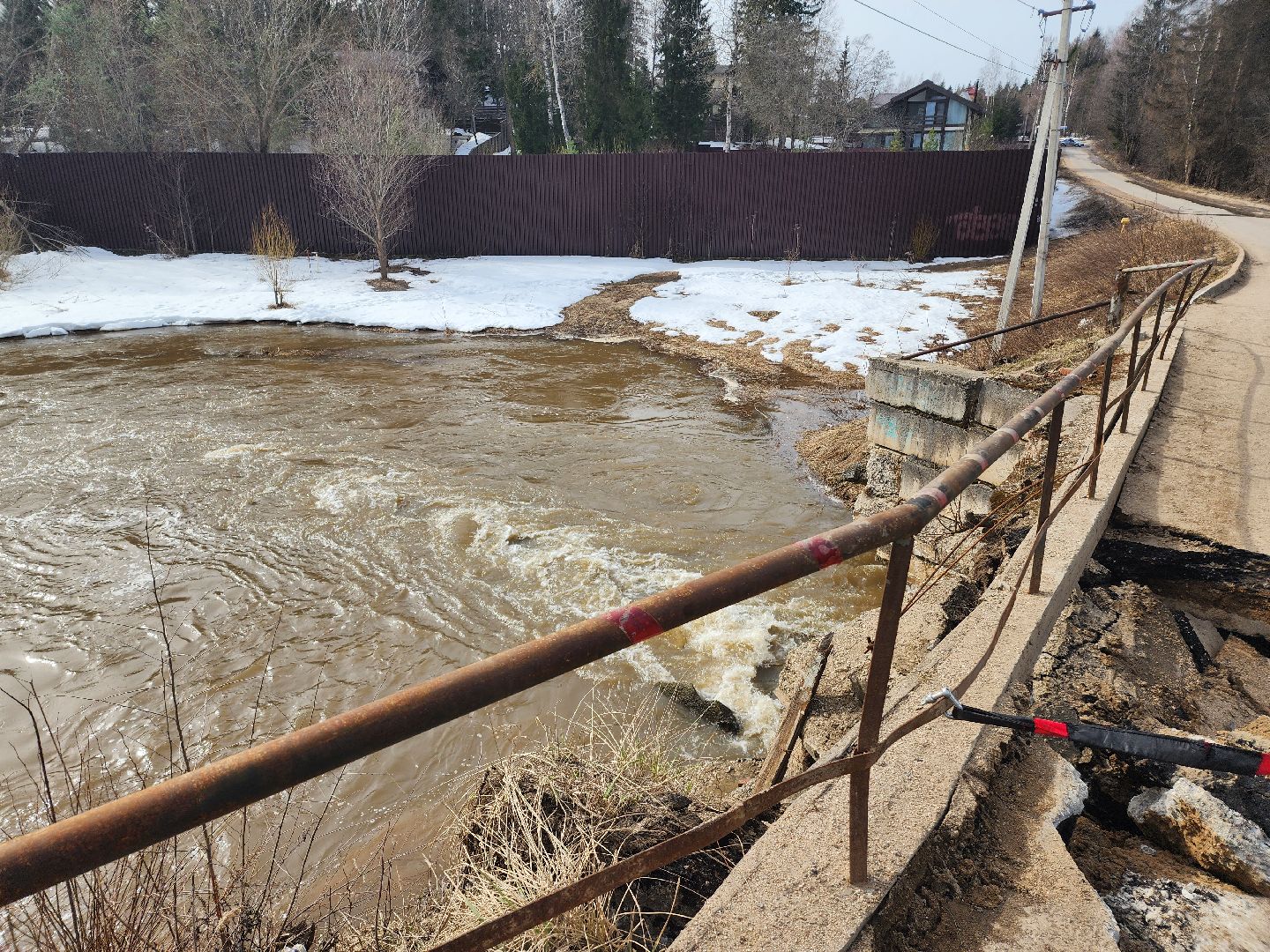 обрушение моста, паводок,